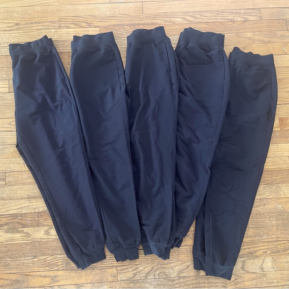 Set of 5 Black Medium Mandala Scrub Jogger Pants
